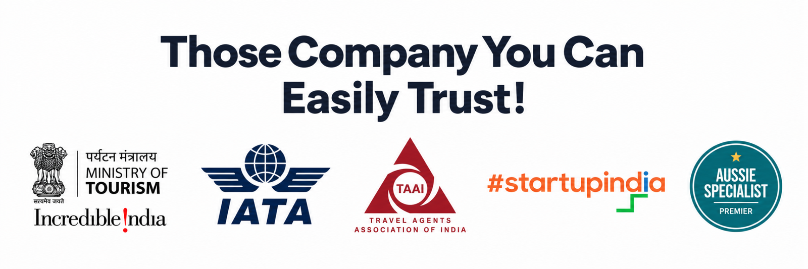 Trusted travel partners and recognitions